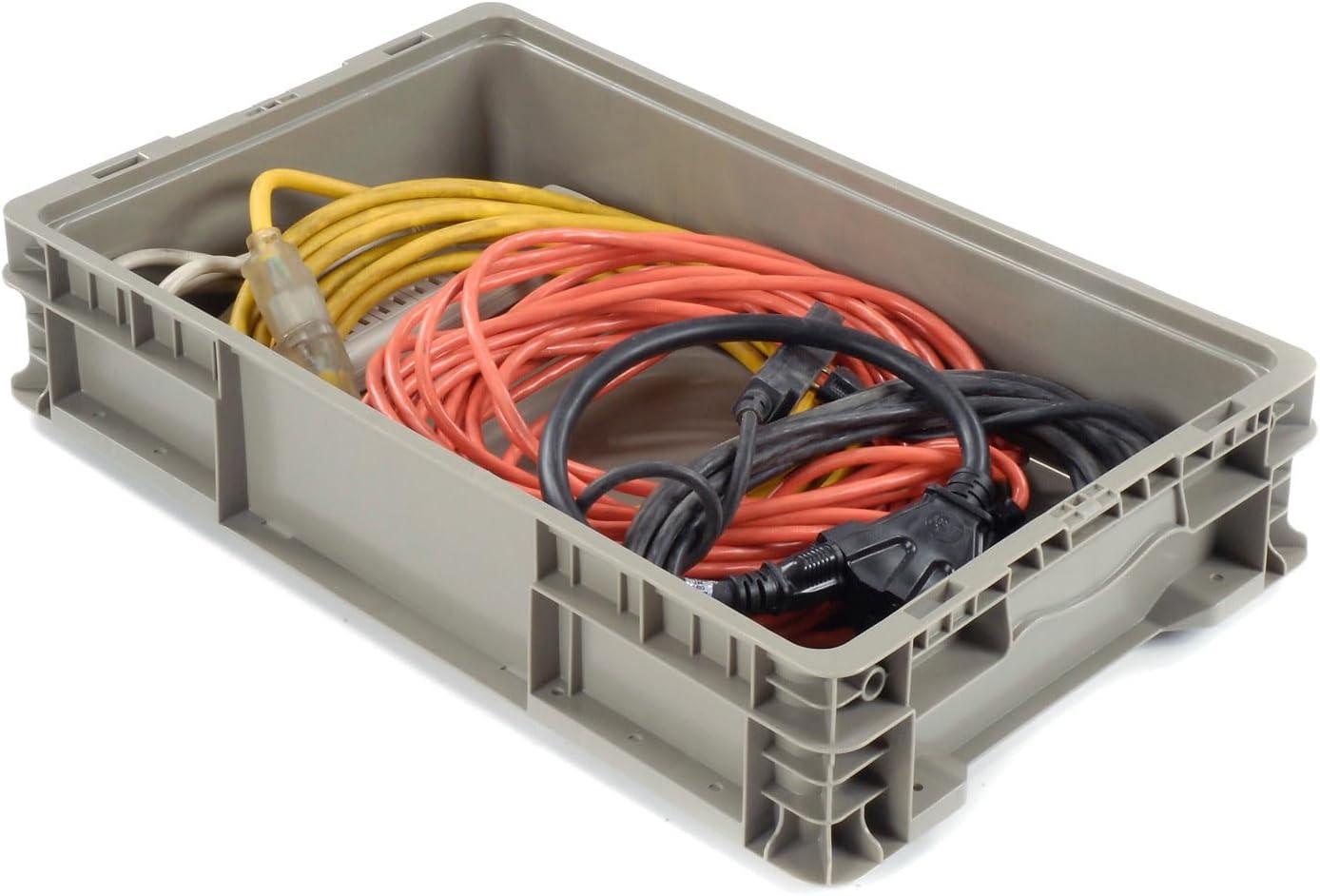 Quantum Storage Systems Stacker Straight Wall Container, 24"L X 15"W X 5"H, Up To 175 Lbs.