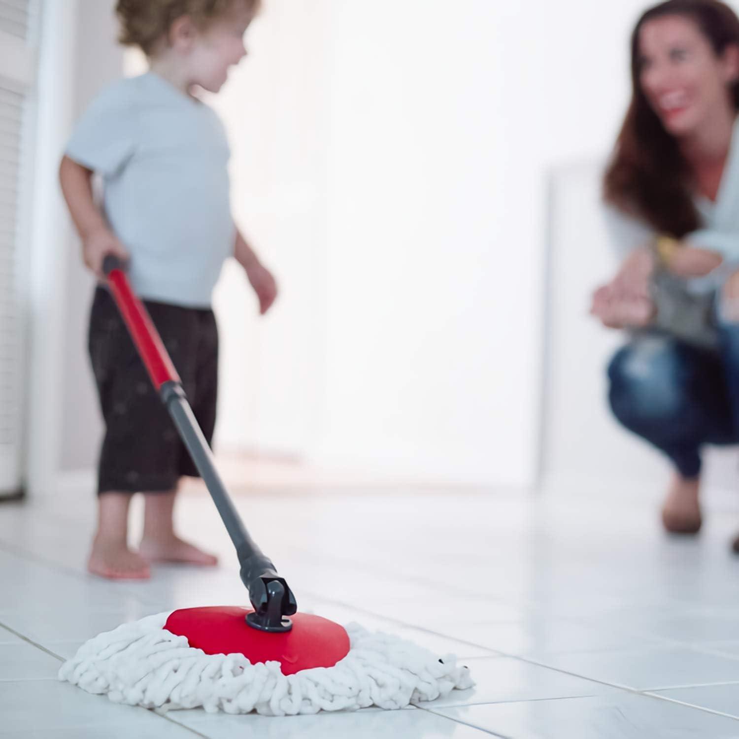 4 Pack Spin Mop Refill - Replacement Head Compatible with O Cedar, Microfiber Spin Mop Refills,clean the floor. Easy Floor Cleaning Mop Head Replacement - Bonison