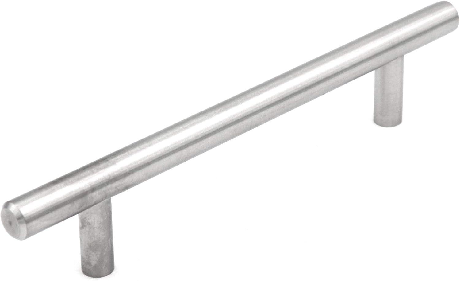 Brushed Stainless Steel Modern Bar Pull with Mounting Hardware