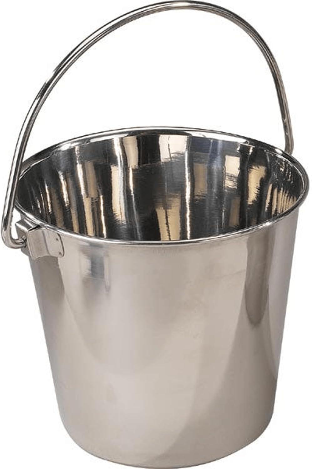 ProSelect Heavy Duty Stainless Steel Pails — Durable Pails for Kennels and Farms - 5", 1-Quart