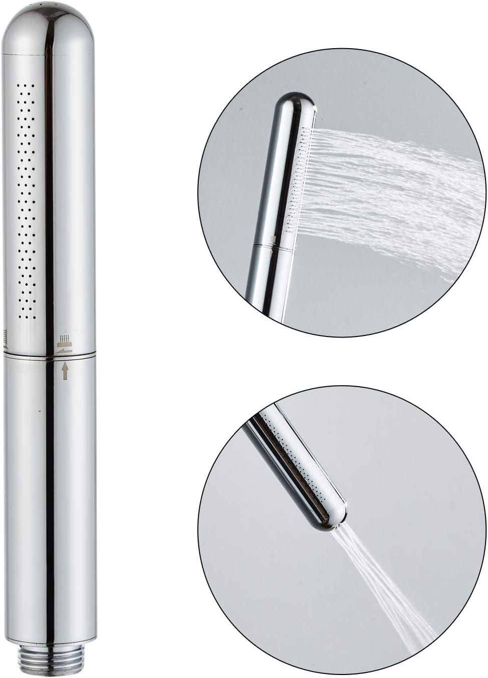 Shower Head Handheld Solid Copper Bathroom showerhead High pressure wand hand-held Sprayer (brush nickel)