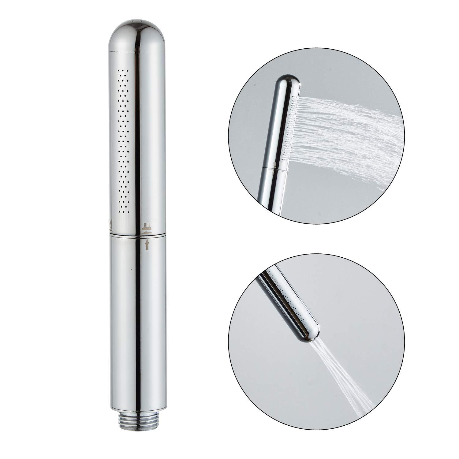 Shower Head Handheld Solid Copper Bathroom showerhead High pressure wand hand-held Sprayer (brush nickel)