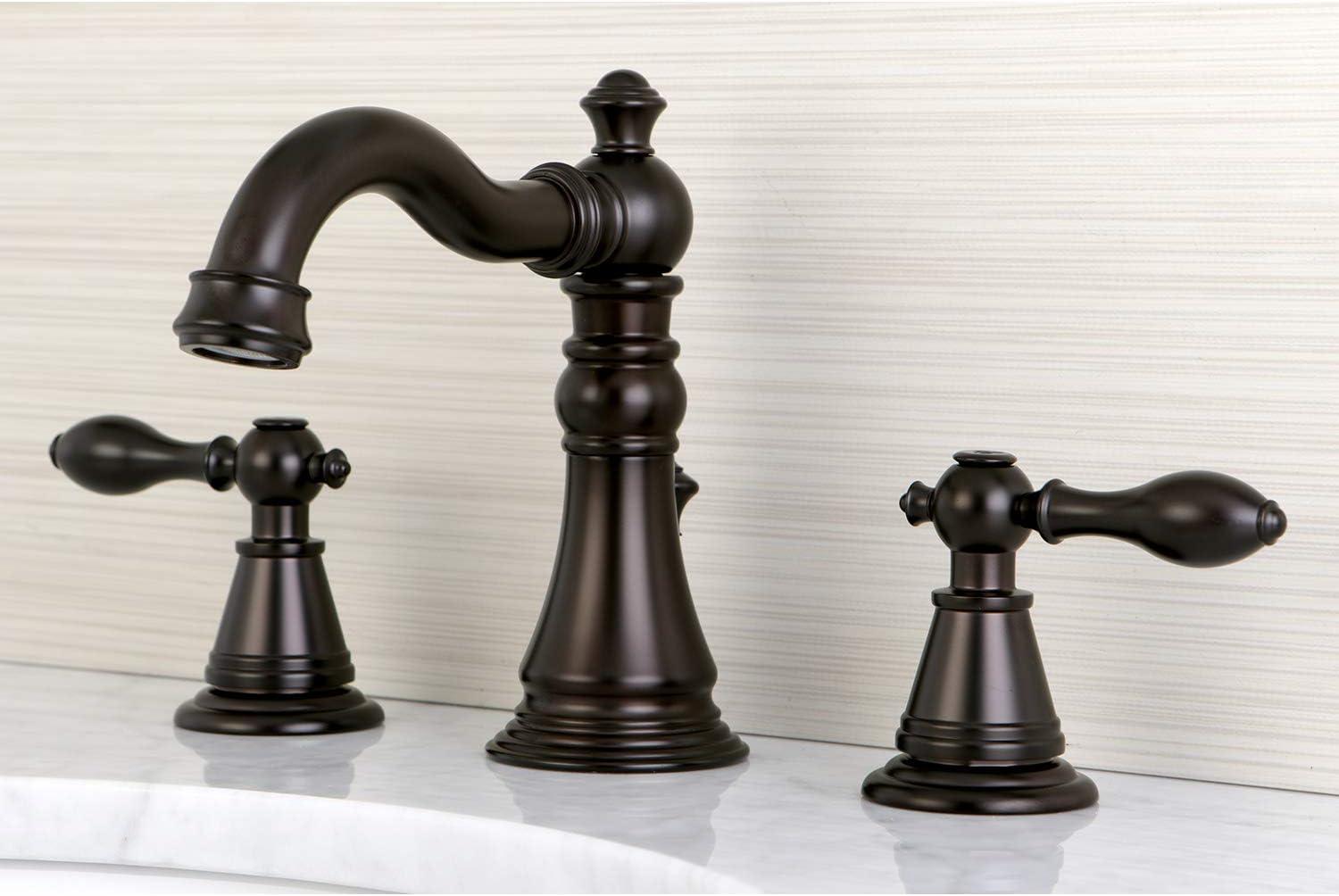 Victorian Widespread Bathroom Faucet with Drain Assembly