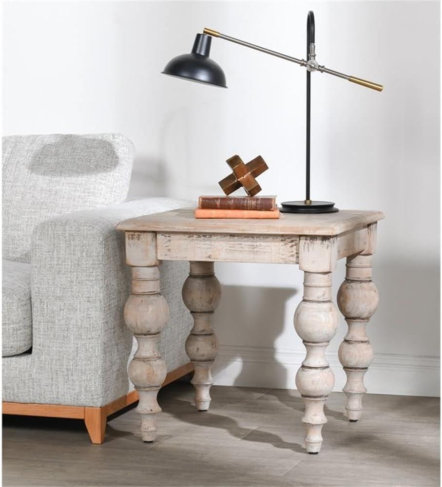 Bander Square Reclaimed Wood End Table (24")