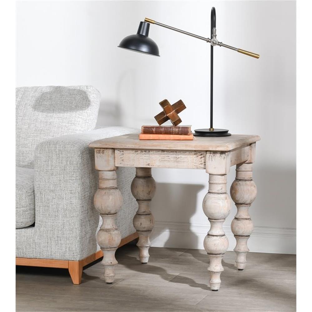 Bander Square Reclaimed Wood End Table (24")