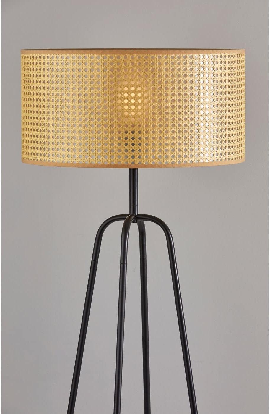 Colton 25" Bronze Table Lamp with Woven Shade