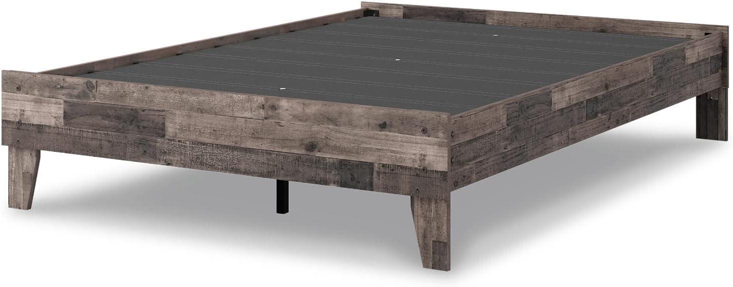 Signature Design by Ashley Casual Neilsville Full Platform Bed  Multi Gray