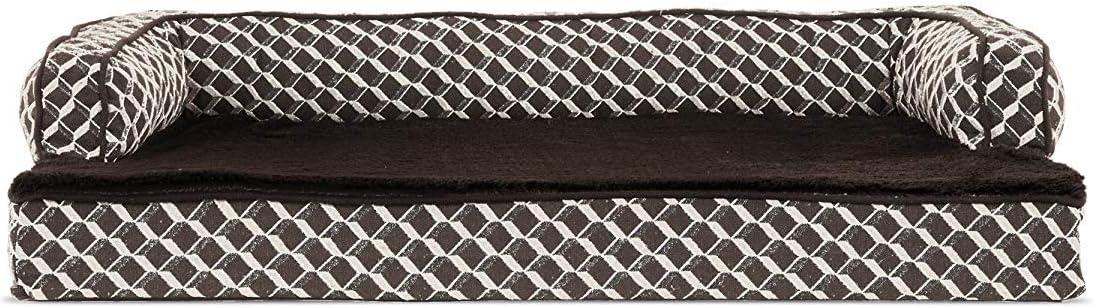 FurHaven Plush & Diamond Décor Comfy Couch Pet Bed