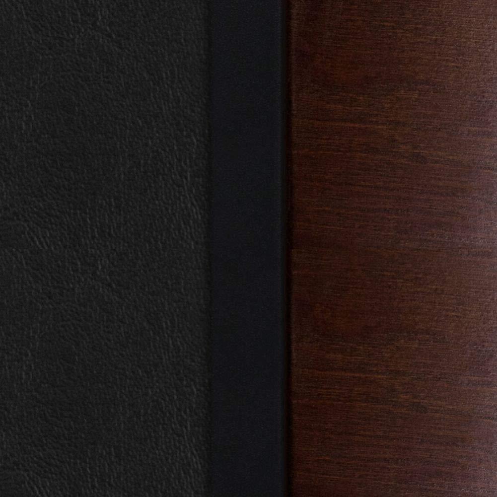 Flash Furniture HERCULES Series Black Slat Back Metal Restaurant Chair - Walnut Wood Back, Black Vinyl Seat