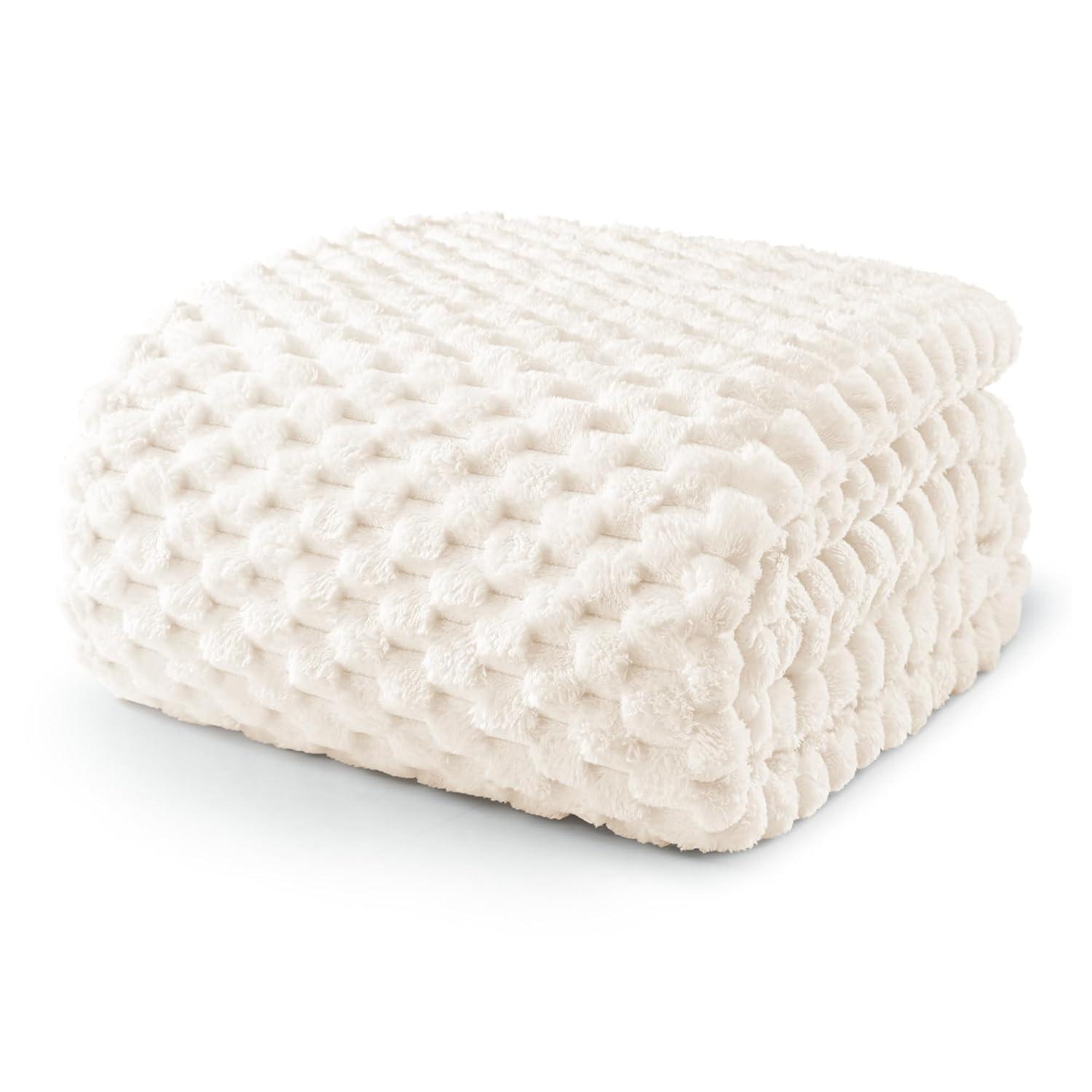 Exclusivo Mezcla Manta de Cama de Lana de Franela Tamaño King - Acogedora y Cálida y Ligera