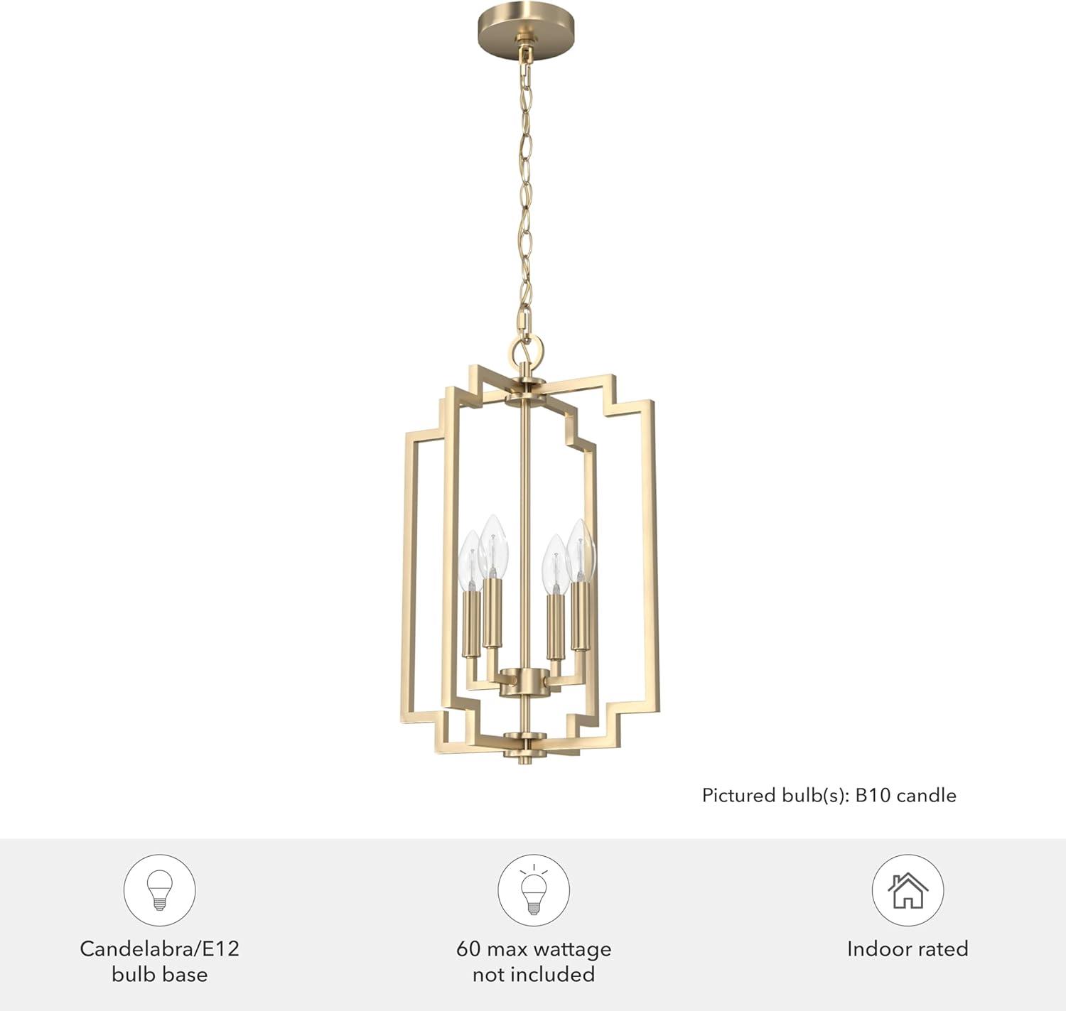 Alturas Gold Modern 4-Light Small Pendant 14x21 Inch