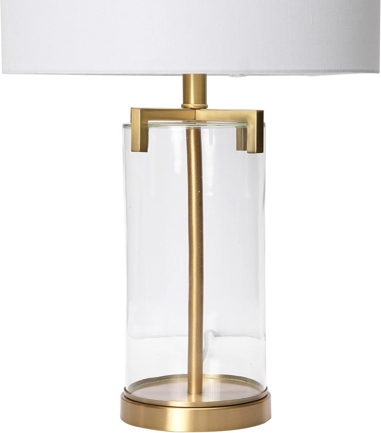 26.5" Glass Table Lamp Gold - 3Storied Home