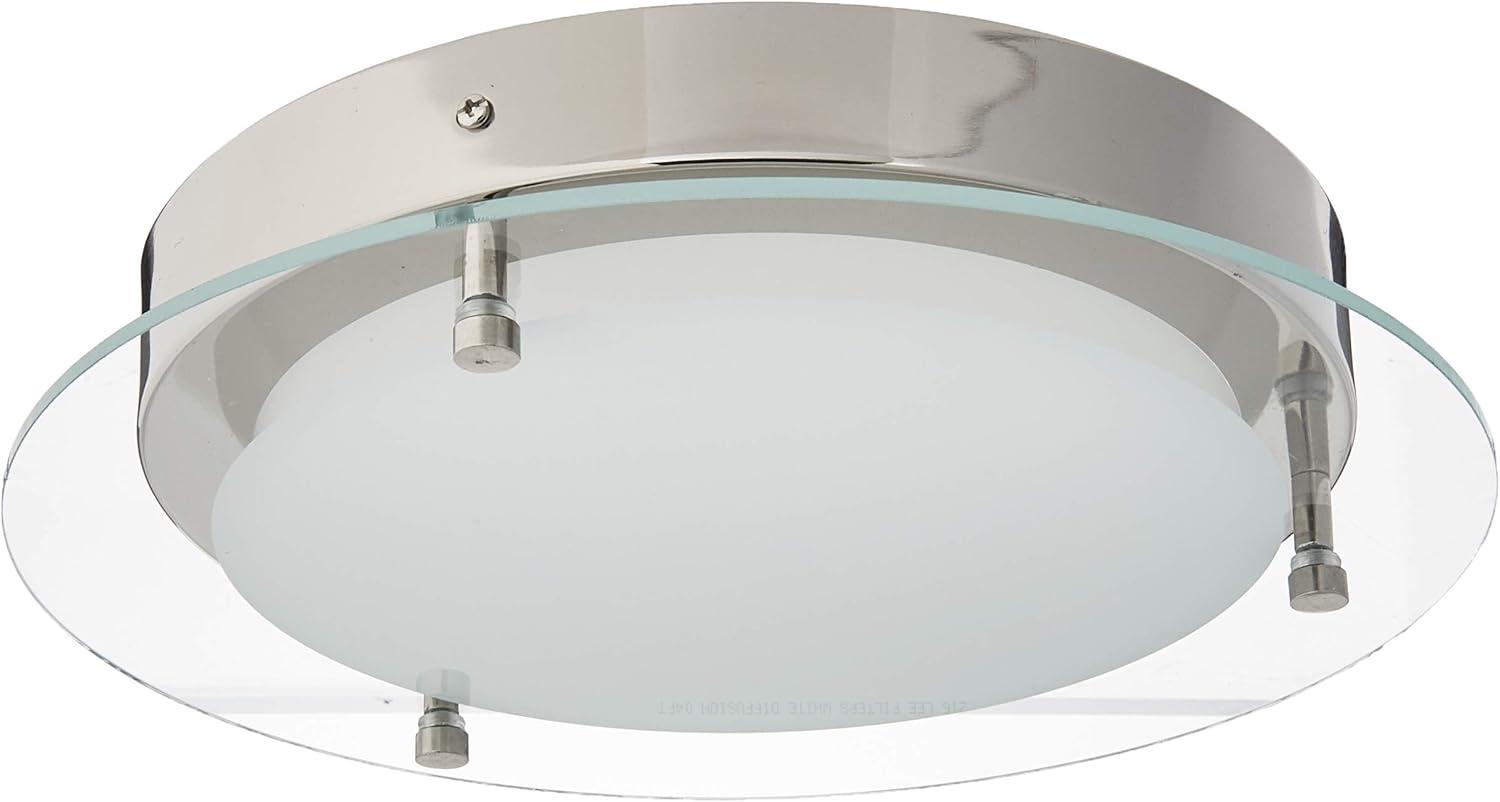 Sleek Edge Lit 11.5" Polished Nickel LED Flush Mount Ceiling Light