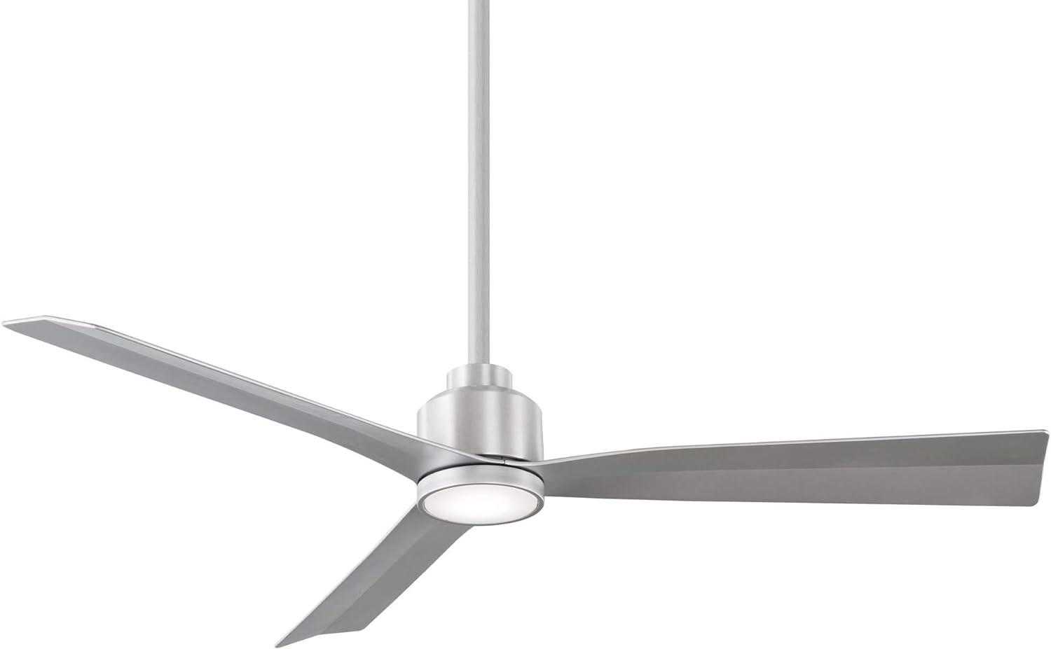 Brushed Aluminum 52'' Smart Ceiling Fan with LED Light