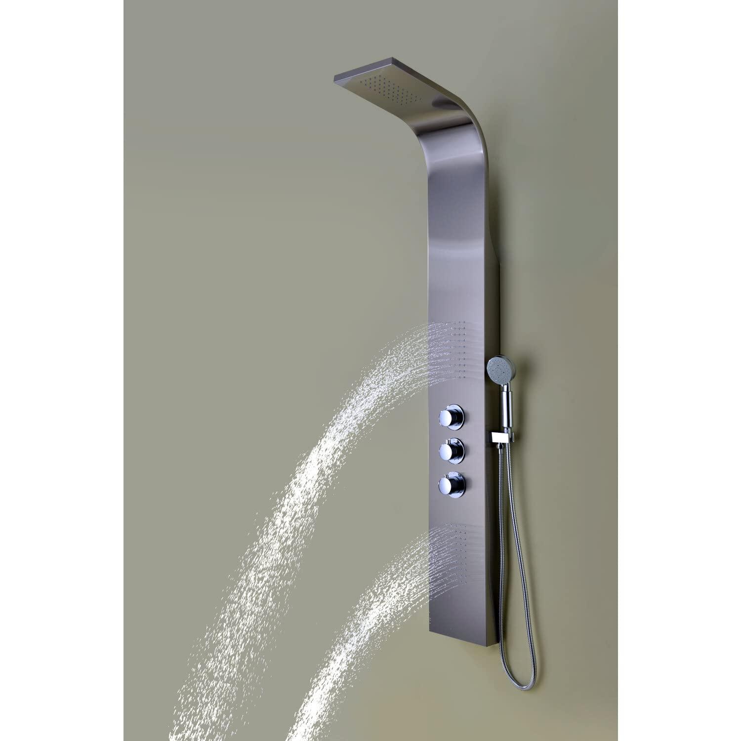 ANZZI Aura 39.37'' Shower Panel with Fixed Shower Head SP-AZ078BS