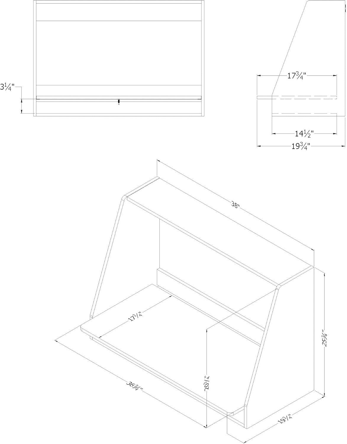 Hourra Wall Mounted Kids' Desk Pure White - South Shore