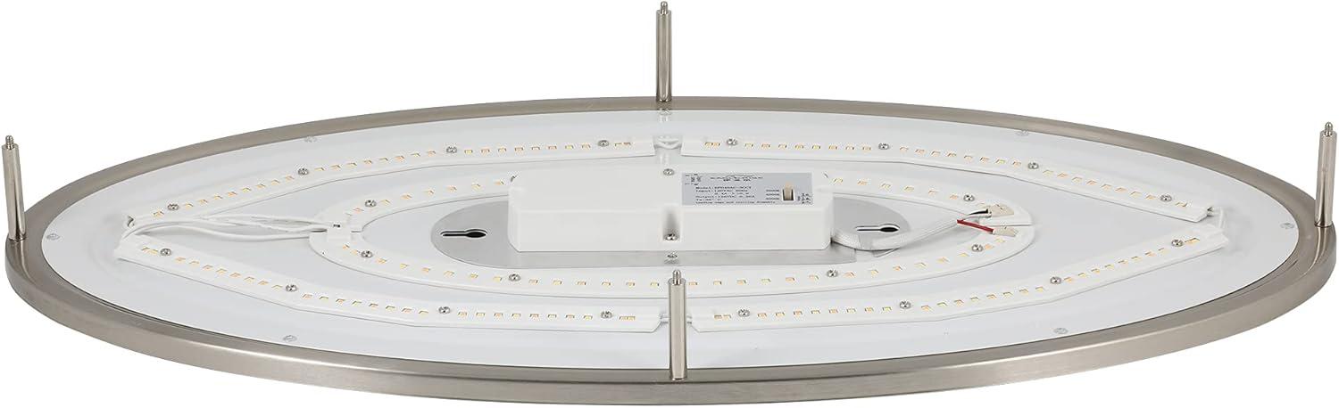 Brushed Nickel 24" Oval LED Flush Mount Ceiling Light, Energy Star Certified