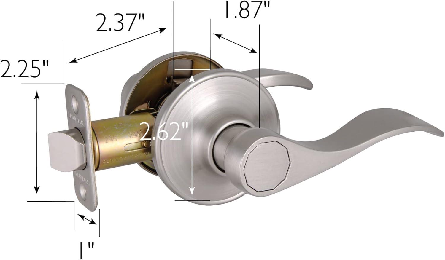 Satin Nickel Passage Hall and Closet Door Lever