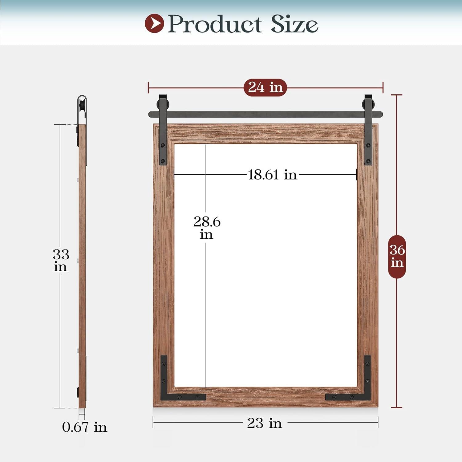 Solid Wood Farmhouse Accent Mirror