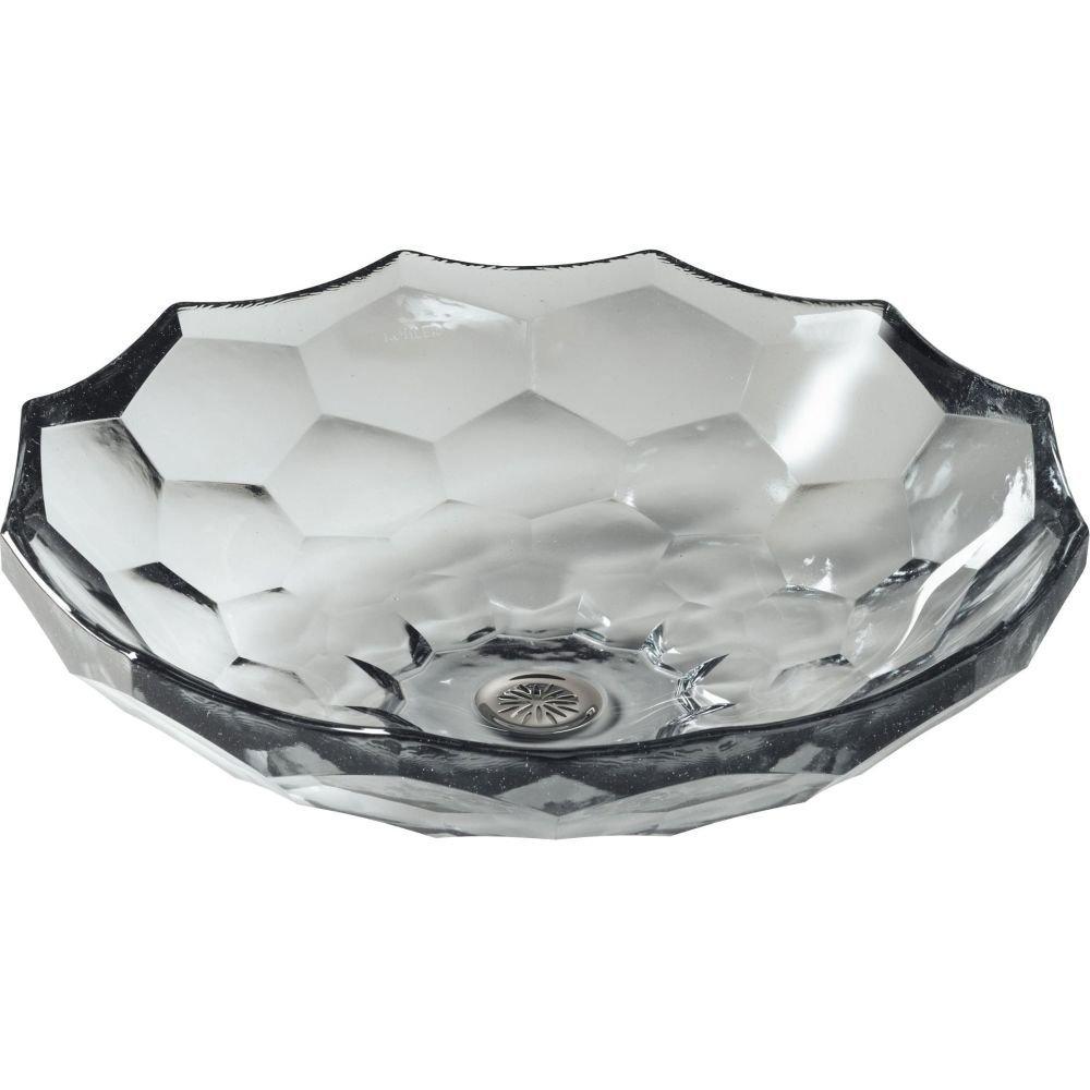 Kohler Briolette, Artist Editions Oval Faceted Glass Bathroom Vessel Sink