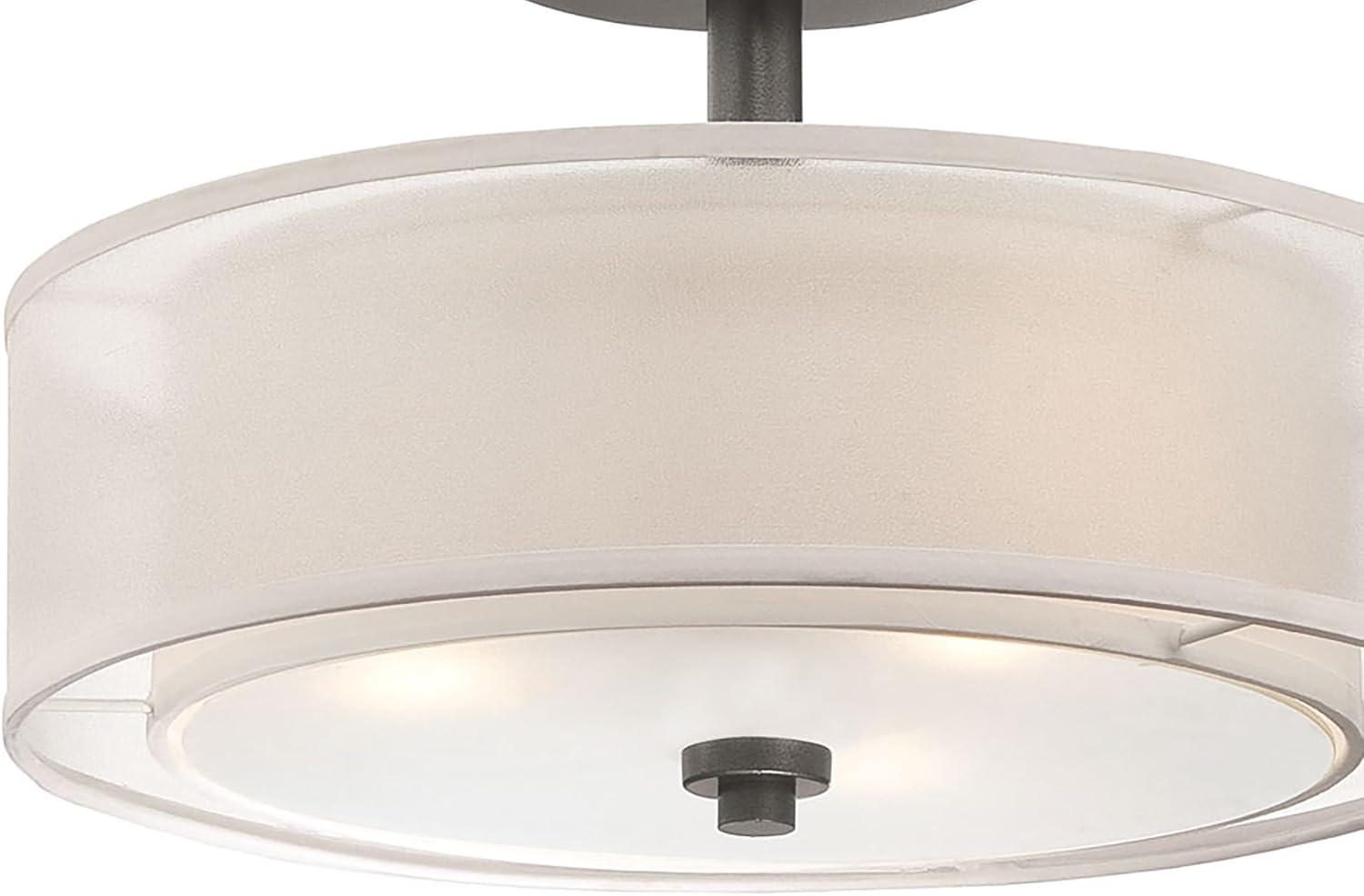 Minka Lavery - Parsons Studio - 3 Light Semi-Flush Mount in Transitional Style -