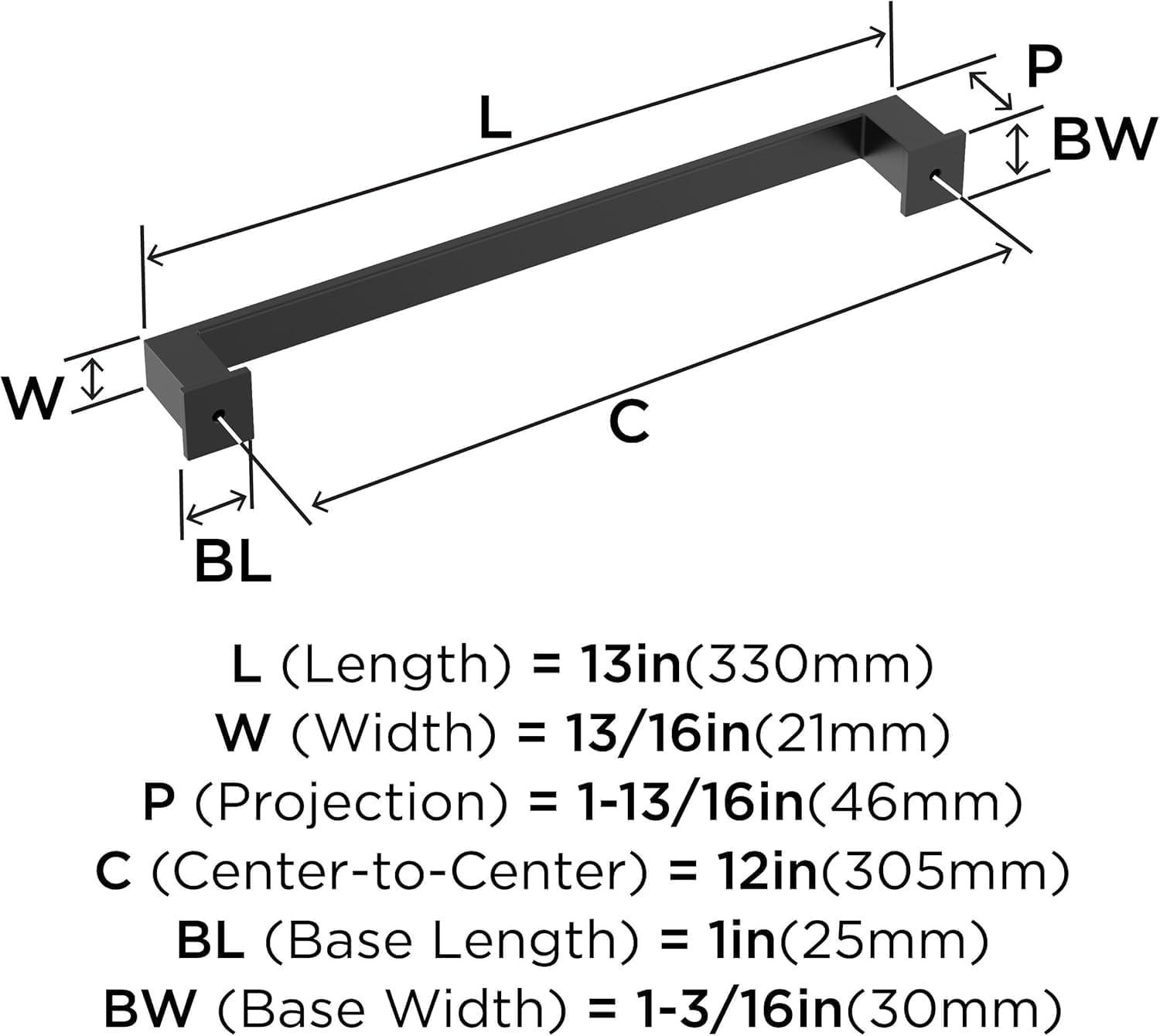 Amerock Appoint 12" Center to Center Appliance Pull