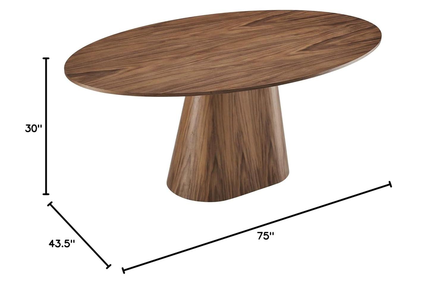 ESTETICA FURNITURE Modway Provision 75" Oval Dining Table