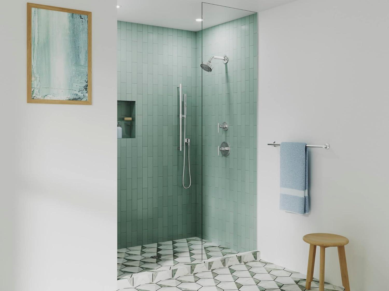 Kohler Purist® 1.75 Gpm Multifunction Wall Mount Showerhead, Three Spray Settings, 5.5" High Pressure Spray Head