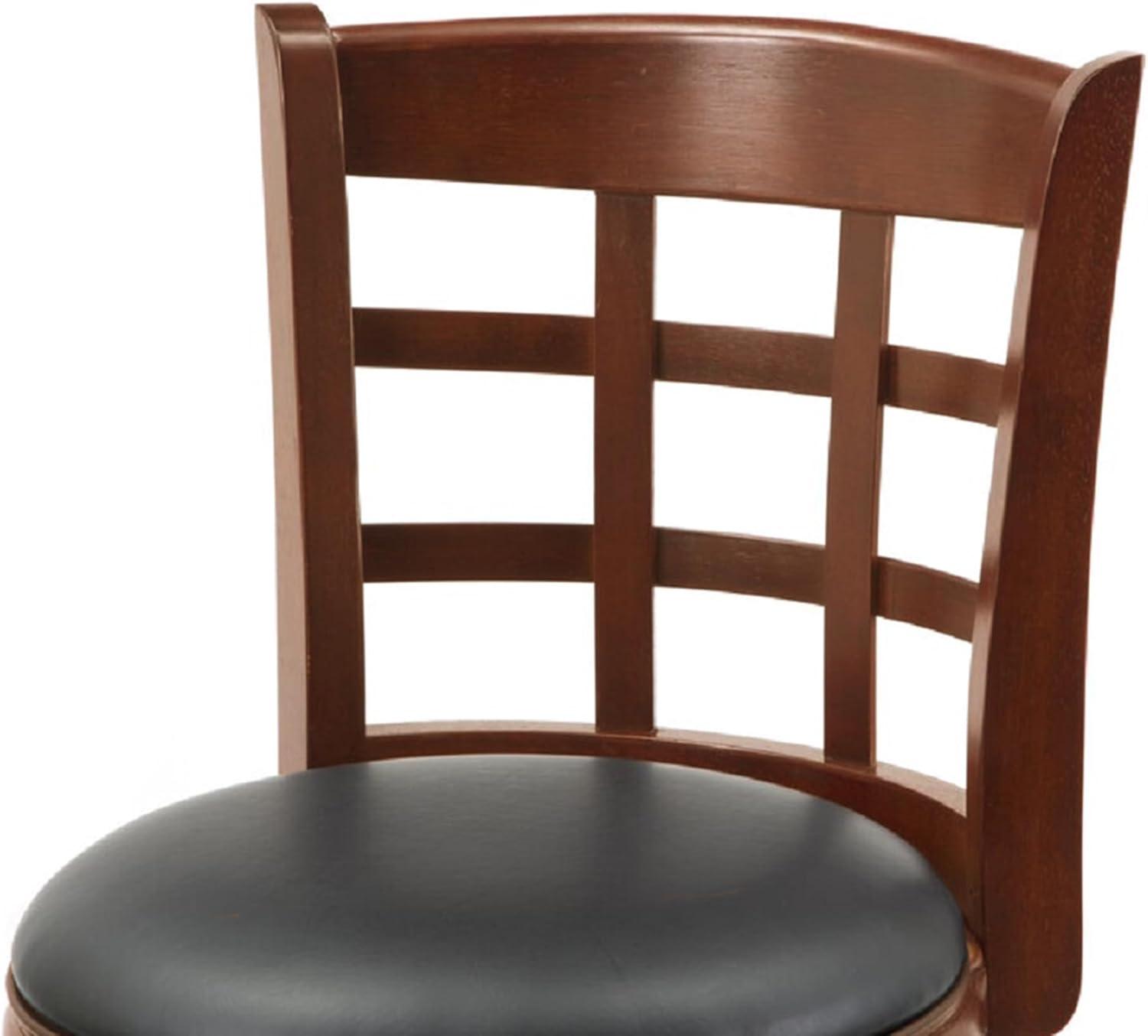 29" Kyoto Wood Composite Barstool Cherry - Boraam: Rubberwood Frame, Faux Leather, High-Density Foam