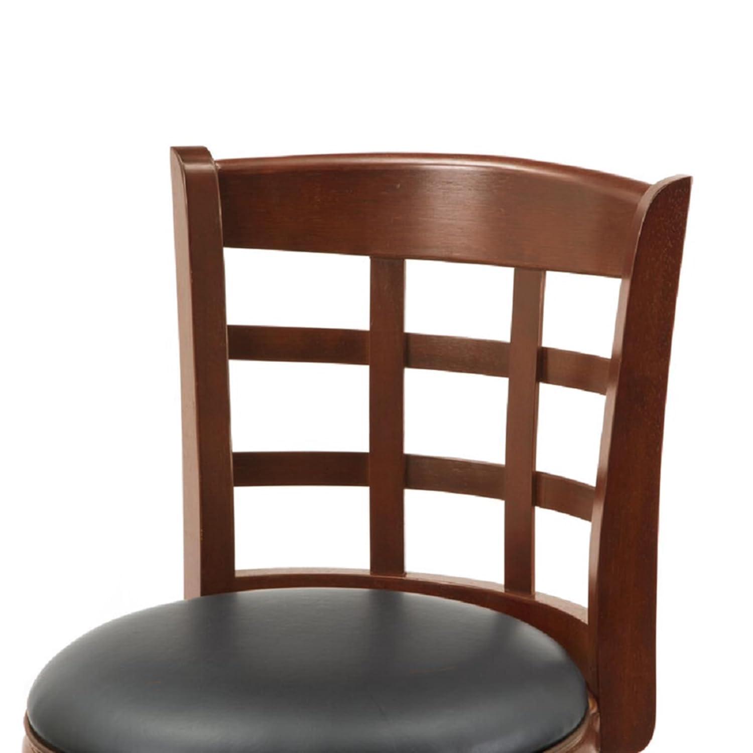 29" Kyoto Wood Composite Barstool Cherry - Boraam: Rubberwood Frame, Faux Leather, High-Density Foam