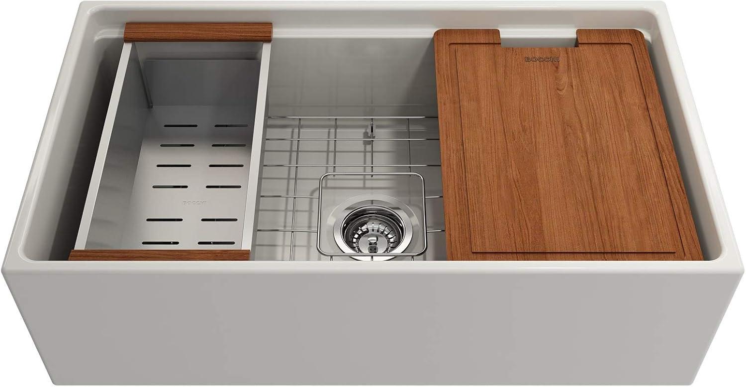 Contempo 33'' L Farmhouse Apron-Front Fireclay Kitchen Sink