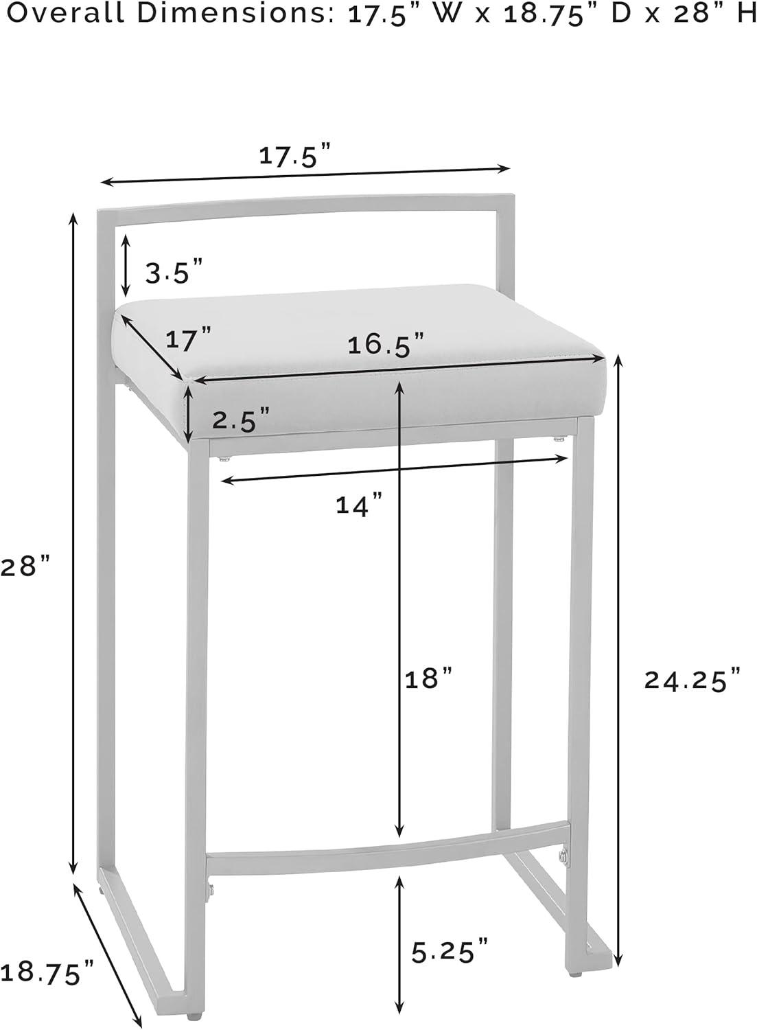 Set of 2 Harlowe Counter Height Barstools - Crosley