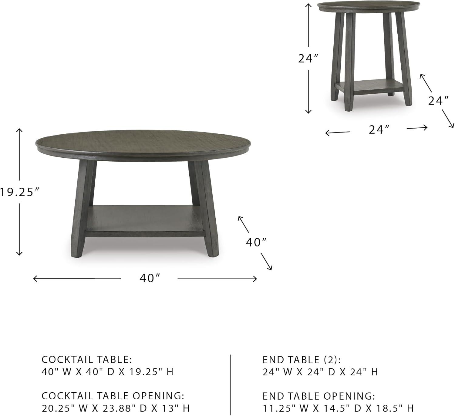 Signature Design by Ashley Contemporary Caitbrook Table (Set of 3)  Gray