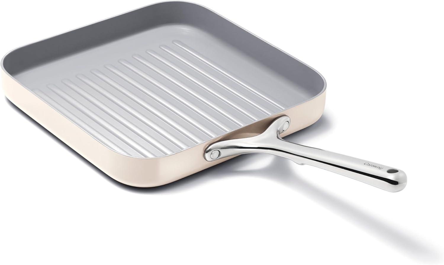 Caraway Home 11.02" Nonstick Square Grill Fry Pan