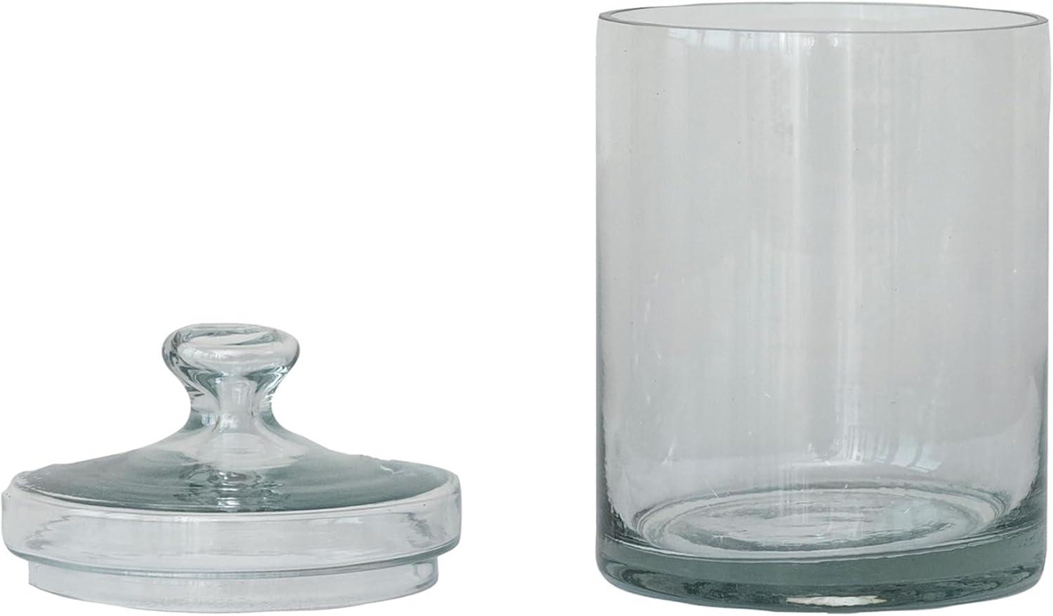 Small Clear Glass Apothecary Jar with Lid