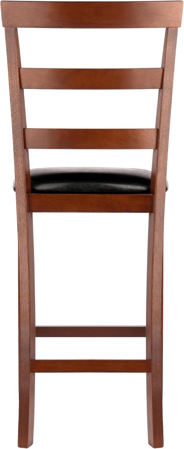 2pc Simone Counter Height Barstool Set Black/Walnut - Winsome