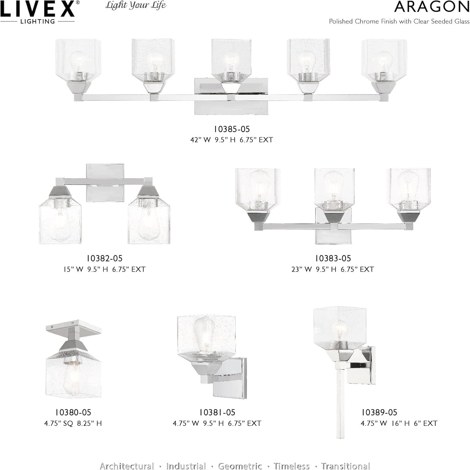 Livex Lighting Aragon 1 - Light Vanity in  Polished Chrome