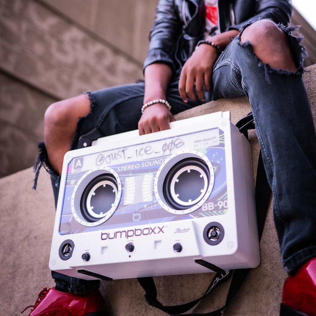 Electric Red Retro Cassette Bluetooth Boombox Speaker