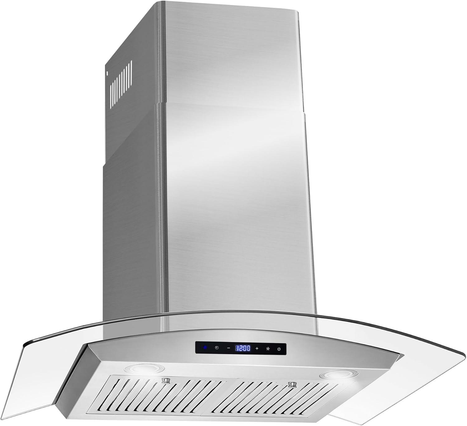 Cosmo 30 in. Ducted Wall Mount Range Hood in Stainless Steel with Touch Controls, LED Lighting and Permanent Filters