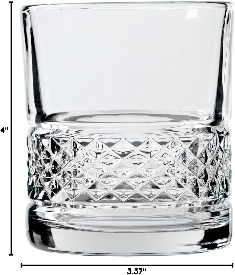 Alistair 12oz Clear Glass Double Old Fashioned Set