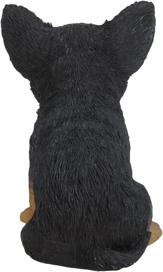 6.5'' Black and Tan Resin Chihuahua Puppy Figurine