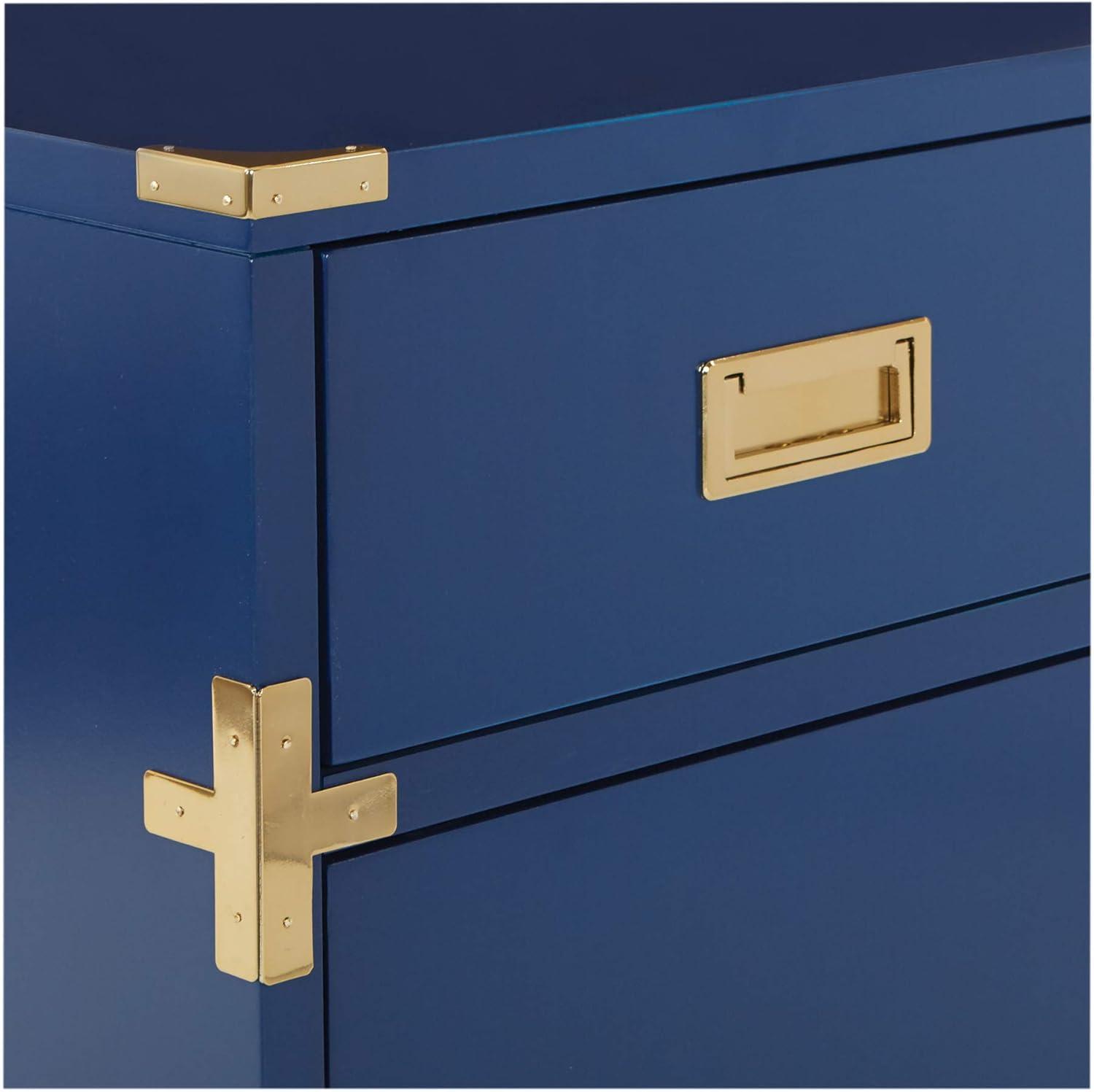 OSP Home Furnishings Wellington 2 Drawer File Cabinet in Lapis Blue ASM