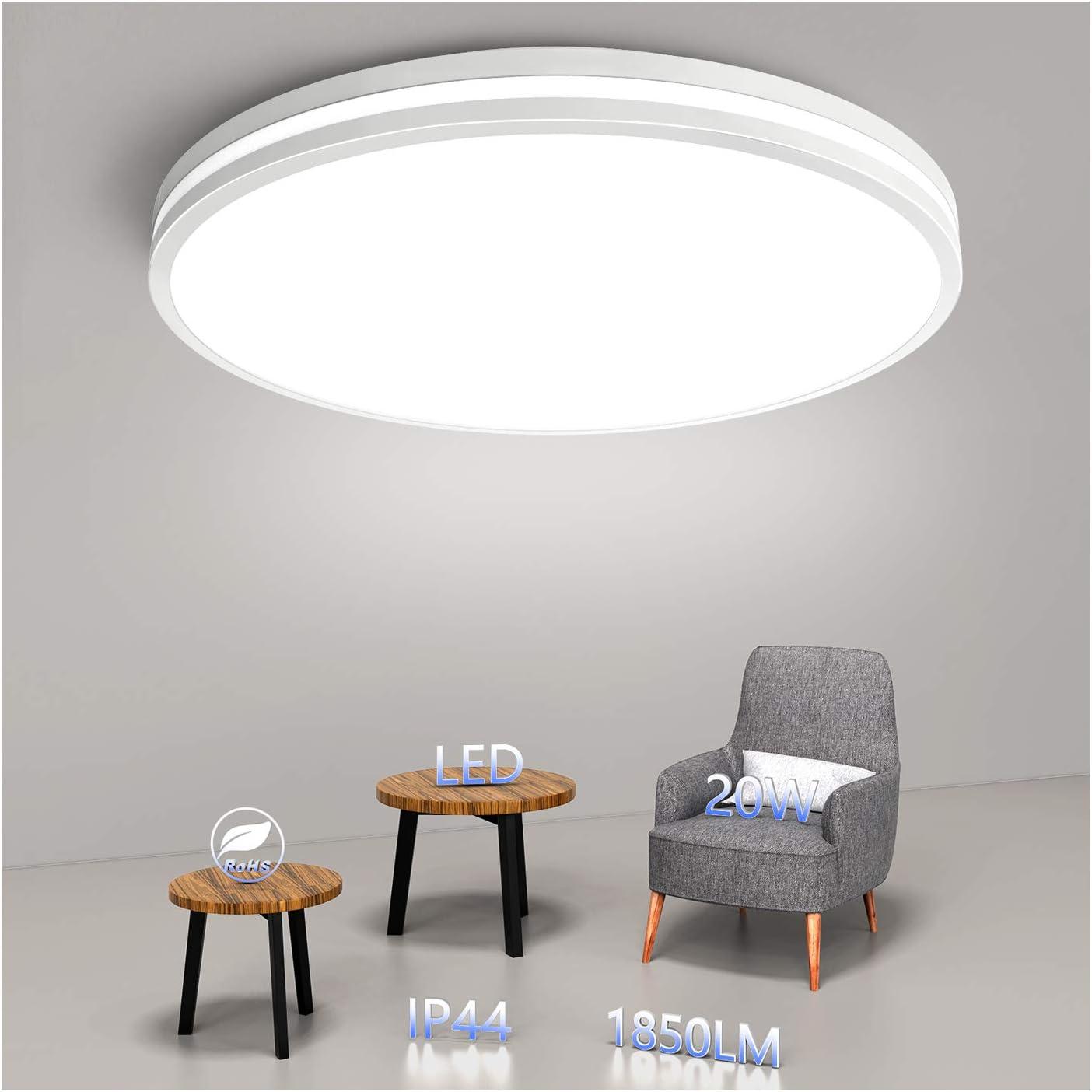 Airand 10.2'' Round LED Flush Mount Ceiling Light in White