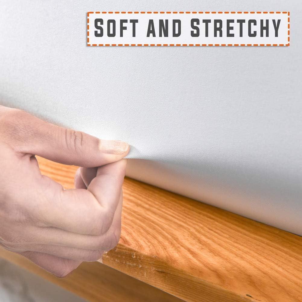 Twin Six Premium Bed Box Spring Cover Update Bed Skirt Wrap Around Cover, Mattress Cover, Queen/Split Queen, White