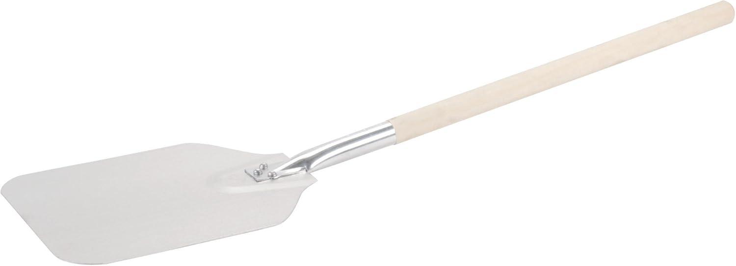 Silver Aluminum Pizza Peel with Long Wood Handle