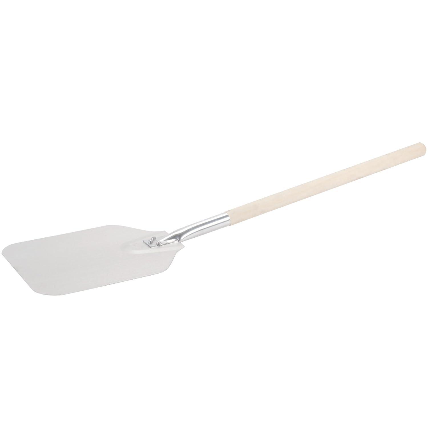 Silver Aluminum Pizza Peel with Long Wood Handle