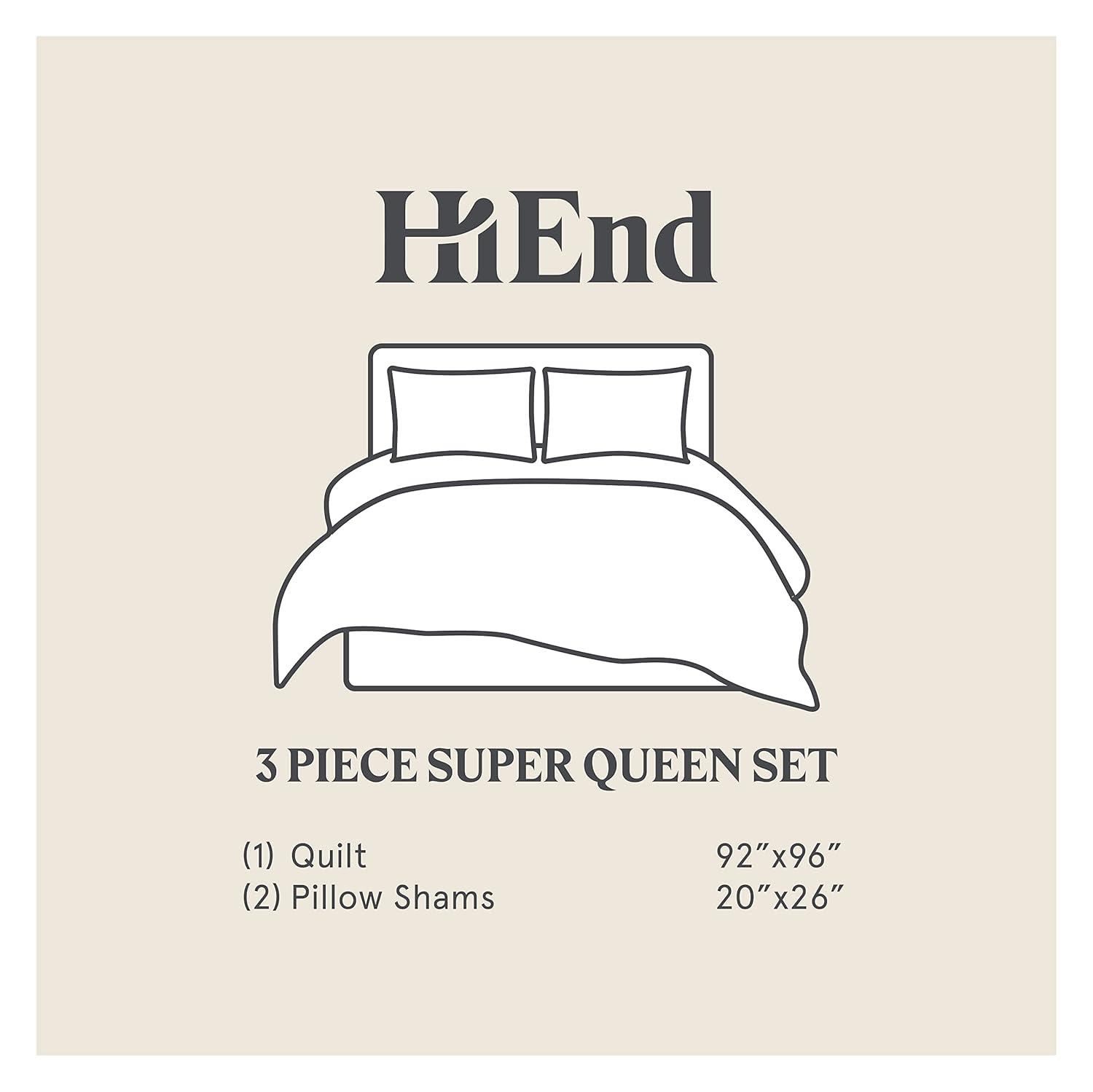 HiEnd Accents Skyler Coastal Cotton Abstract Quilt Set