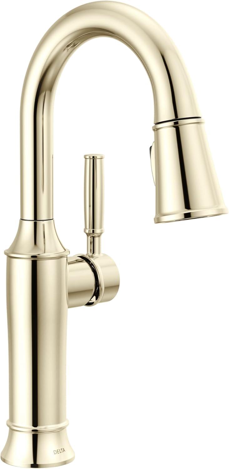 Polished Nickel Single Handle Pull-Out Spray Bar Faucet