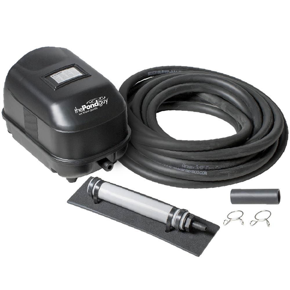 The Pond Guy Pond Aerator 1, Water Garden Aeration Kit: Diaphragm Compressor, Air Line & Diffuser