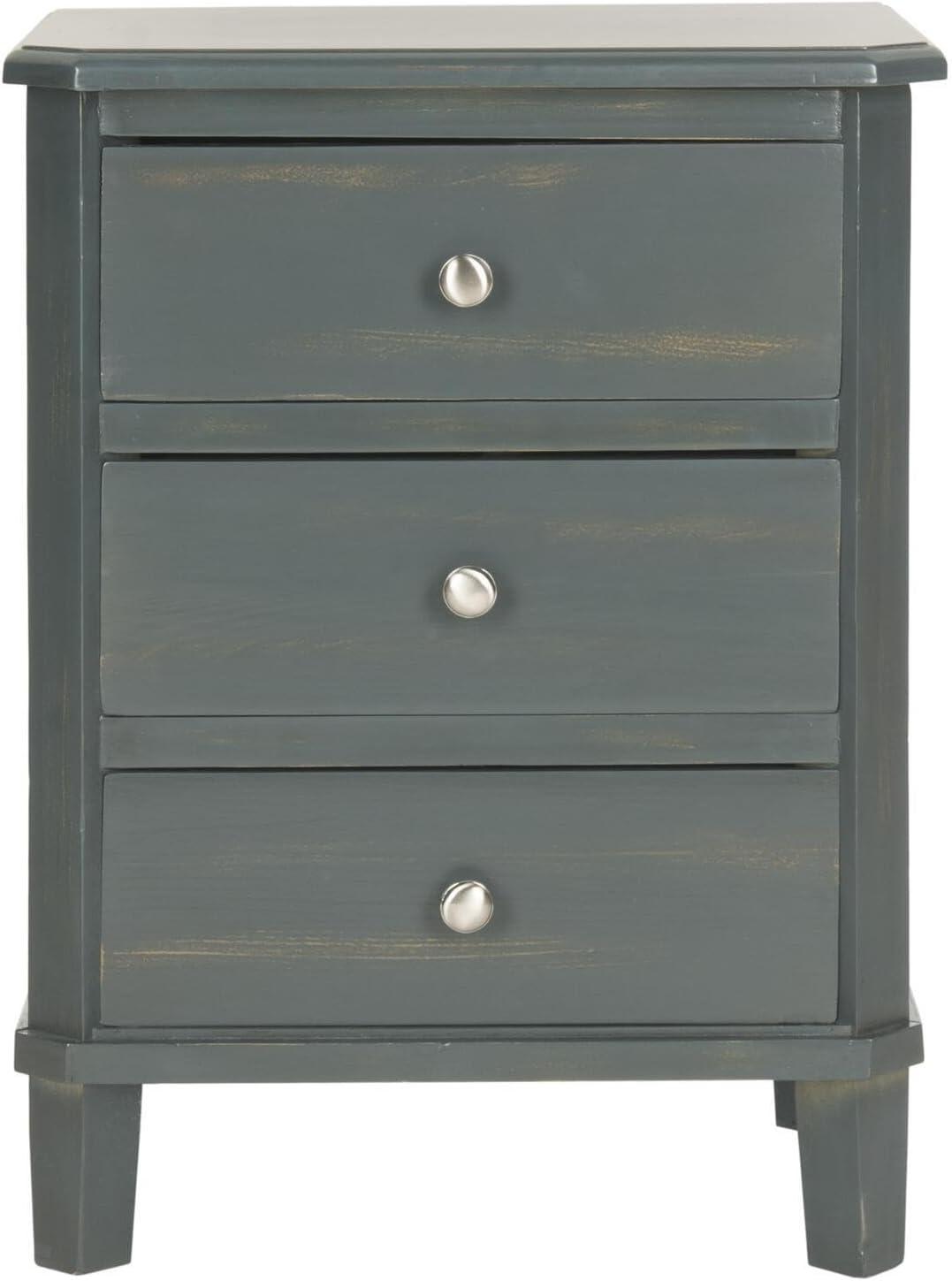 Joe End Table With Storage Drawers- Dark Teal - Safavieh.